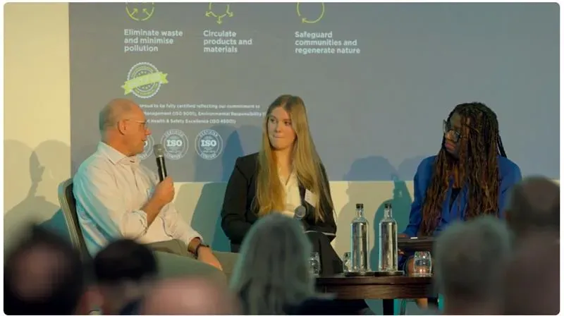 Speakers on stage at the Stratford Business Conference